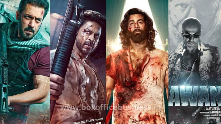 Animal Vs Tiger 3 Vs Pathan Vs Jawan Box Office Collection www.boxofficebusiness.in_ Animal Vs Tiger 3 Vs Pathan Vs Jawan Box Office Collection